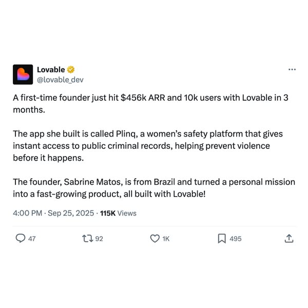 Lovable ad creative