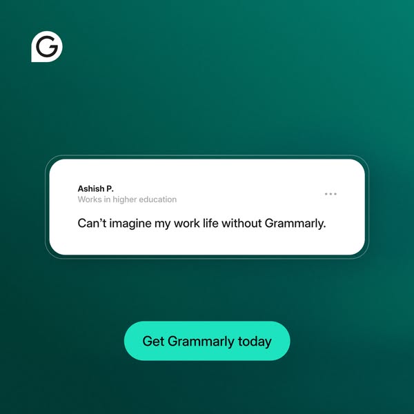 Grammarly ad creative