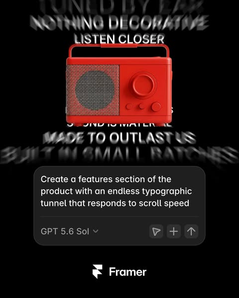 Framer ad creative