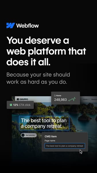 Webflow ad creative